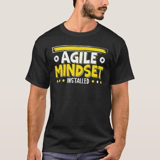 Agile Mindset Installiertes Agile Projektmanagemen T-Shirt (Vorderseite)