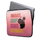 Agile Mindset Kernprinzipien Positives Denken Laptopschutzhülle (Vorderseite Links)