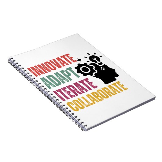 Agile Mindset Kernprinzipien Positives Denken Notizblock (Rechte Seite)