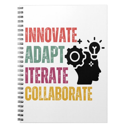 Agile Mindset Kernprinzipien Positives Denken Notizblock (Vorderseite)