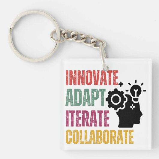 Agile Mindset Kernprinzipien Positives Denken Schlüsselanhänger (Vorderseite)