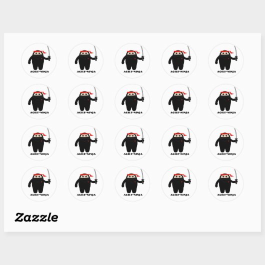 Agile Ninja Stickers (Blatt)