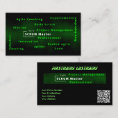 Agile Scrum Master für agile Projektverwaltung Visitenkarte (Vorne/Hinten)