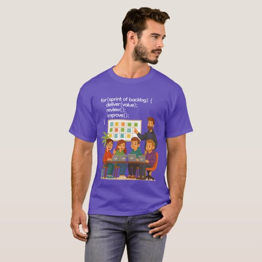 Agile Sprint Loop – Programmer T-Shirt (Vorne ganz)