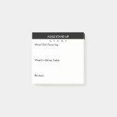 Agile Stand Up Prep Notes Post-it Klebezettel (Vorderseite)
