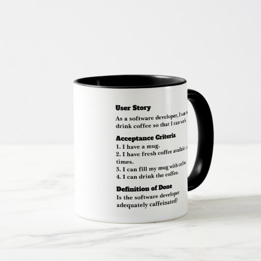 Agile Tasse für Bürospass (VorderseiteRechts)