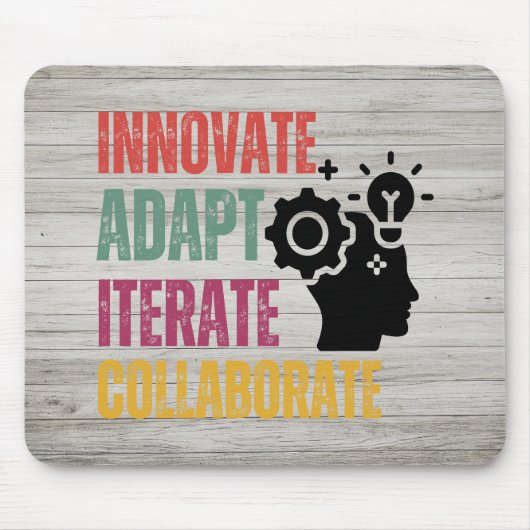 Agiles Mindset Kernprinzipien Positives Denken Mousepad (Vorne)