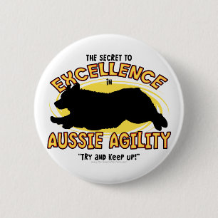 Agility-australischer Schäfer-Geheimnis-Knopf Button