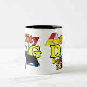 Agility Bartded Collie Geschenke Zweifarbige Tasse (Mittel)