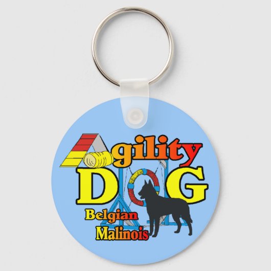 Agility Belgisch Malinois Geschenke Schlüsselanhänger (Vorderseite)