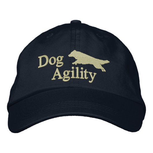 Agility Border Collie Dark Bestickte Baseballkappe (Vorderseite)