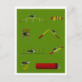 Agility Border Collie Postkarte (Vorderseite)
