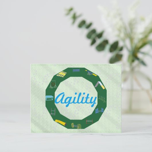 Agility Circle Postkarte (Stehend Vorderseite)