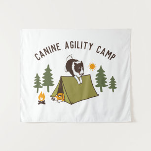 Agility Dog Niedlich Border Collie Camp Custom Wandteppich