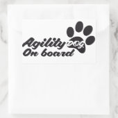 Agility Dog On Board Rechteckiger Aufkleber (Tasche)
