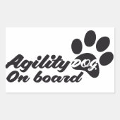 Agility Dog On Board Rechteckiger Aufkleber (Vorderseite)