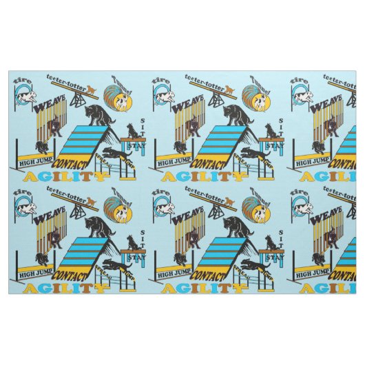 Agility für Hundefreunde Stoff (Fat Quarter (45,7 x 55,9 cm))