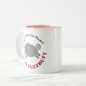 "Agility FuzzButt" Spitz-Agility-Tasse Zweifarbige Tasse (Vorderseite Links)