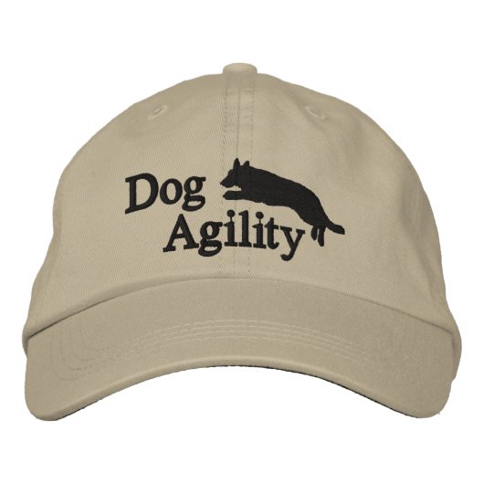 Agility German Shepherd Bestickte Baseballkappe (Vorderseite)