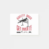 Agility Hunde überwinden Post-it Klebezettel (Vorderseite)