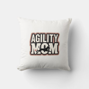 Agility-Mama Vintage-Hunde-Agility-Silhouette Typo Kissen