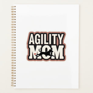 Agility-Mama Vintage-Hunde-Agility-Silhouette Typo Planer