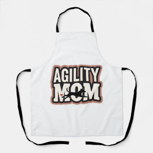 Agility-Mama Vintage-Hunde-Agility-Silhouette Typo Schürze