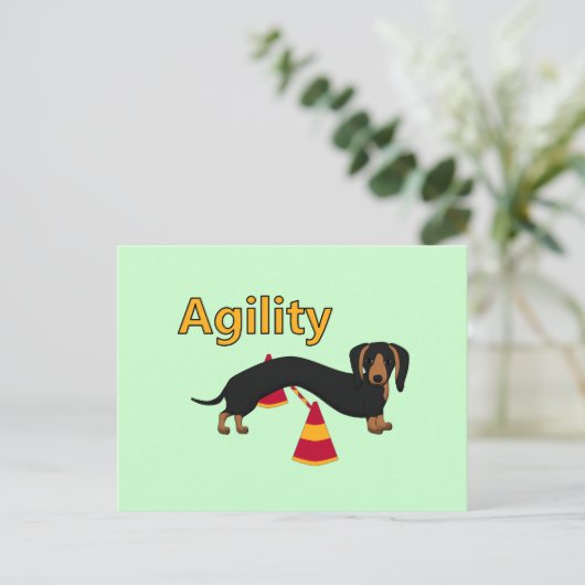 Agility Postkarte (Stehend Vorderseite)