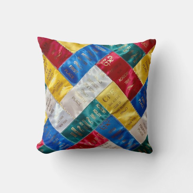Agility Ribbons Throw Pillow Kissen (Vorderseite)