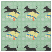 Agility - Schattenhund über langen Sprung Stoff (Muster)