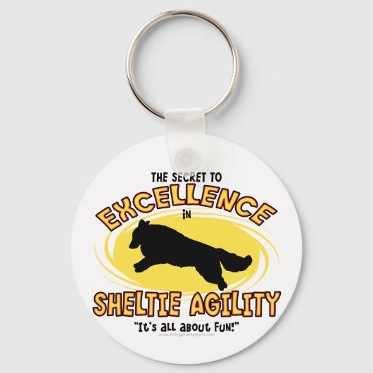 Agility Sheltie Secret Schlüsselanhänger (Vorderseite)