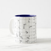 Agility Themed Course Map Mug Zweifarbige Tasse (Vorderseite Links)
