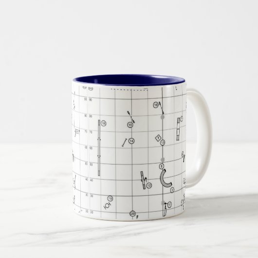 Agility Themed Course Map Mug Zweifarbige Tasse (VorderseiteRechts)