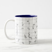 Agility Themed Course Map Mug Zweifarbige Tasse (Links)