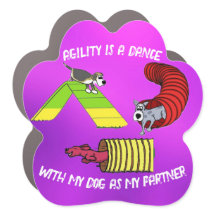 Agility Themed Dog Paw Magnet