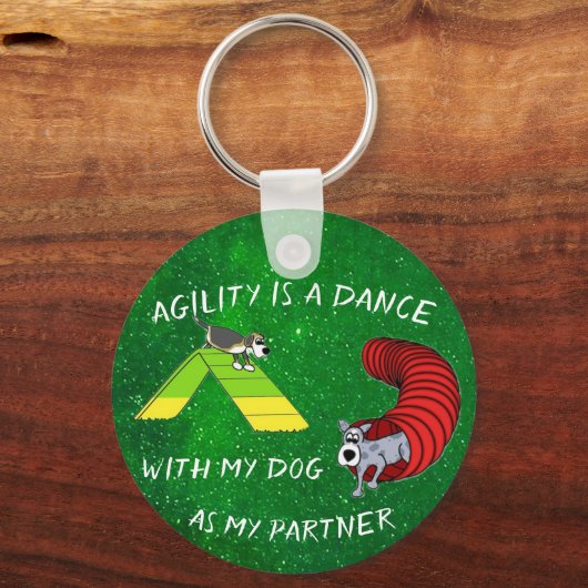 Agility themed Keychain Schlüsselanhänger (Rückseite)