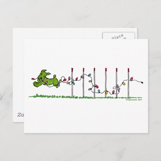 Agility Weihnachtsbeleuchtung Feiertagspostkarte (Vorne/Hinten)