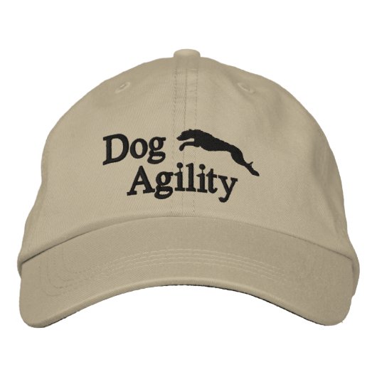 Agility Whippet bestickter Hut (Vorderseite)