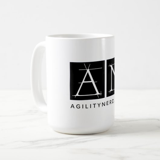 AgilityNerd große Logo-Tasse Kaffeetasse (Vorderseite Links)