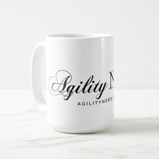 AgilityNerd Skript-Agility-Nerd-Tasse Kaffeetasse (Vorderseite Links)