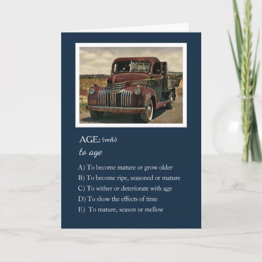 Aging - I'll Make it up as I Go - Birthday Card Karte (Vorderseite)