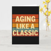 Aging Like Clic Funny Retro Sarcastic Birthday Karte (Gelbe Blume)