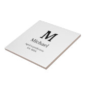 Aging perfekt seit 19XX Monogramm Namensbuchstabe Fliese (Seite)
