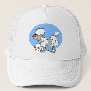 Aging Poodle Cartoon Cap Truckerkappe