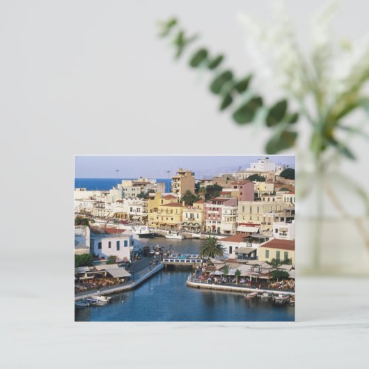 Agios Nikolaos Kreta, Griechenland Postkarte (Stehend Vorderseite)