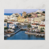 Agios Nikolaos Kreta, Griechenland Postkarte (Vorderseite)