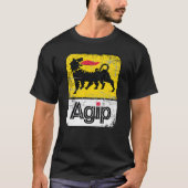 Agip Lubricants Logo 1968, 1998 Verzerrte Version T-Shirt (Vorderseite)