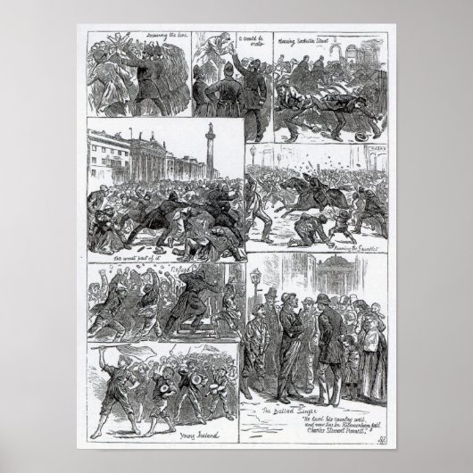 Agitation der Irish Land League Poster (Vorne)