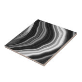 Agitierschild aus schwarzem und weißem Marmor Fliese (Seite)