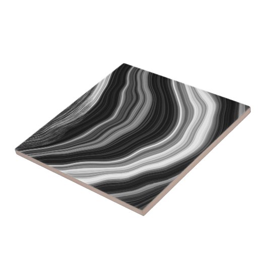 Agitierschild aus schwarzem und weißem Marmor Fliese (Seite)